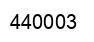 Number 440003 black image