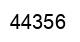 Number 44356 black image