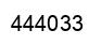 Number 444033 black image