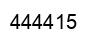 Number 444415 black image