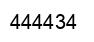 Number 444434 black image