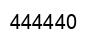 Number 444440 black image