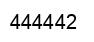 Number 444442 black image