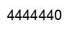 Número 4444440 imagen negro