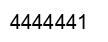 Number 4444441 black image