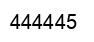 Number 444445 black image