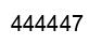Number 444447 black image
