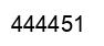 Number 444451 black image