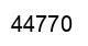 Número 44770 imagen negro