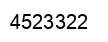 Number 4523322 black image