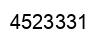 Number 4523331 black image