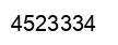 Number 4523334 black image