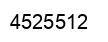 Number 4525512 black image