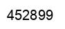 Number 452899 black image