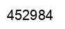 Number 452984 black image