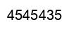 Number 4545435 black image