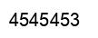Número 4545453 imagen negro