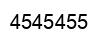Number 4545455 black image