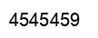 Number 4545459 black image