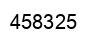 Number 458325 black image