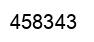 Number 458343 black image