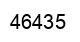 Number 46435 black image