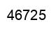 Número 46725 imagen negro