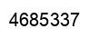Number 4685337 black image