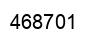 Number 468701 black image