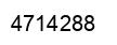 Number 4714288 black image