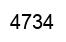 Number 4734 black image