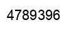 Number 4789396 black image