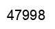 Number 47998 black image