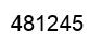 Number 481245 black image