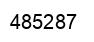 Number 485287 black image