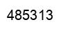Number 485313 black image