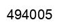Number 494005 black image