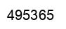 Number 495365 black image