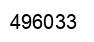 Number 496033 black image