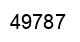 Number 49787 black image