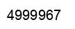 Number 4999967 black image