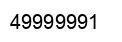 Number 49999991 black image