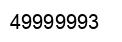 Number 49999993 black image