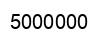 Number 5000000 black image