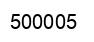 Número 500005 imagen negro
