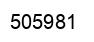 Number 505981 black image