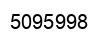 Number 5095998 black image