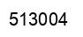 Number 513004 black image