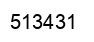 Number 513431 black image