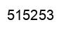 Number 515253 black image